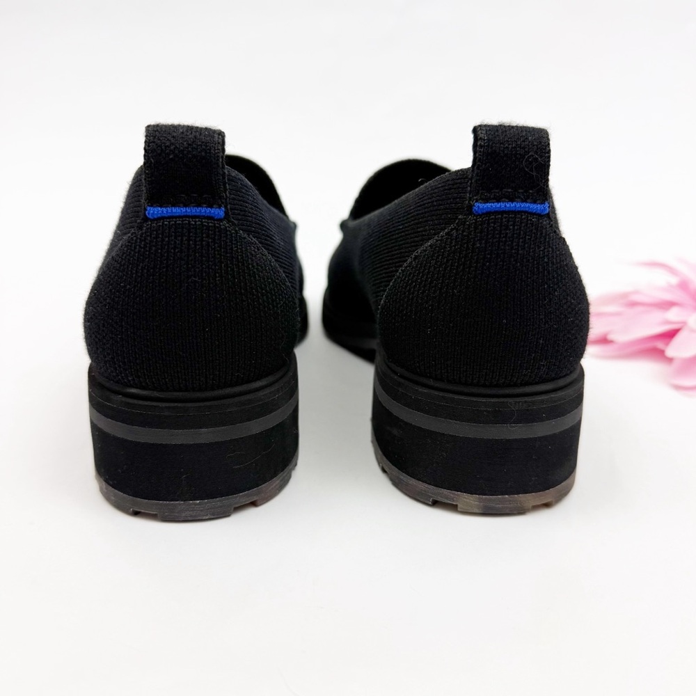 Rothy’s The Lug Loafer Shoes Onyx Black Wool - Picture 7 of 16